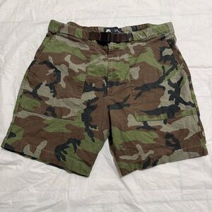 Men Nike SB Shorts Skateboarding Outdoor Military Ripstop Belted Size 34